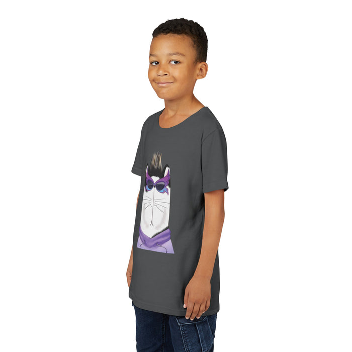 Rockstar Cat tee in Asphalt
