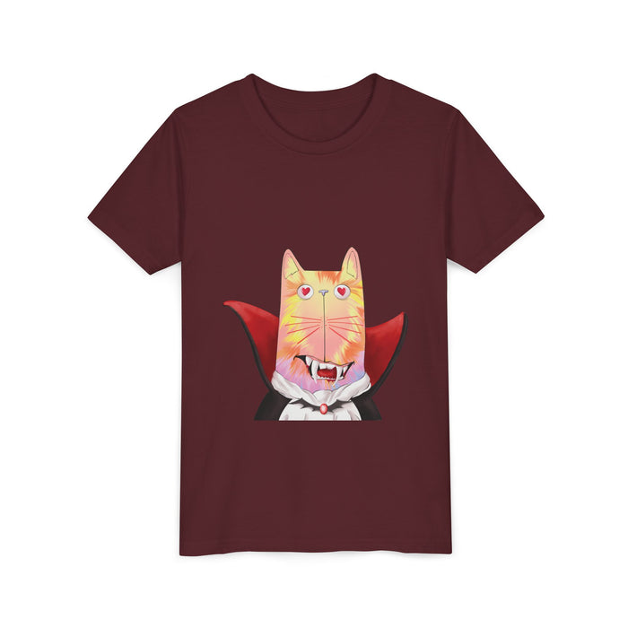 Vampire Cat tee in Maroon