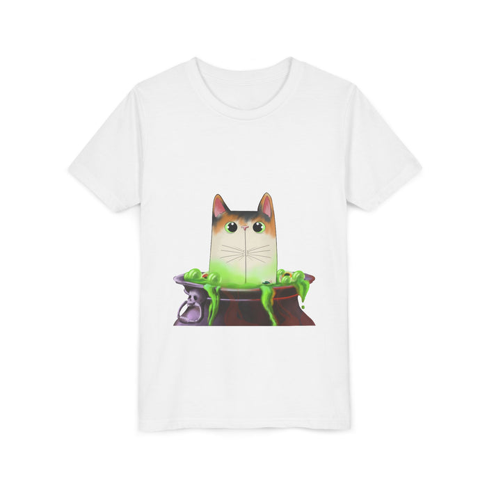 Cauldron Cat tee in White