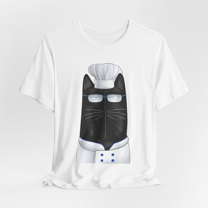 Chef Cat tee in White