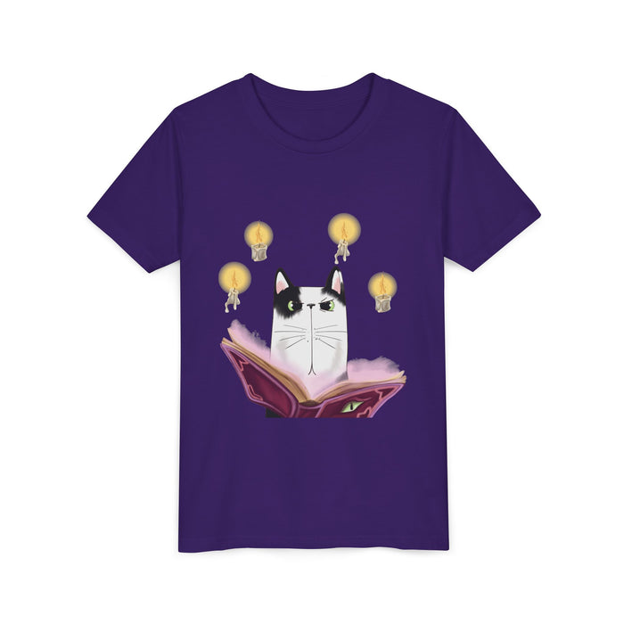 Wizard Cat tee in Team Purple