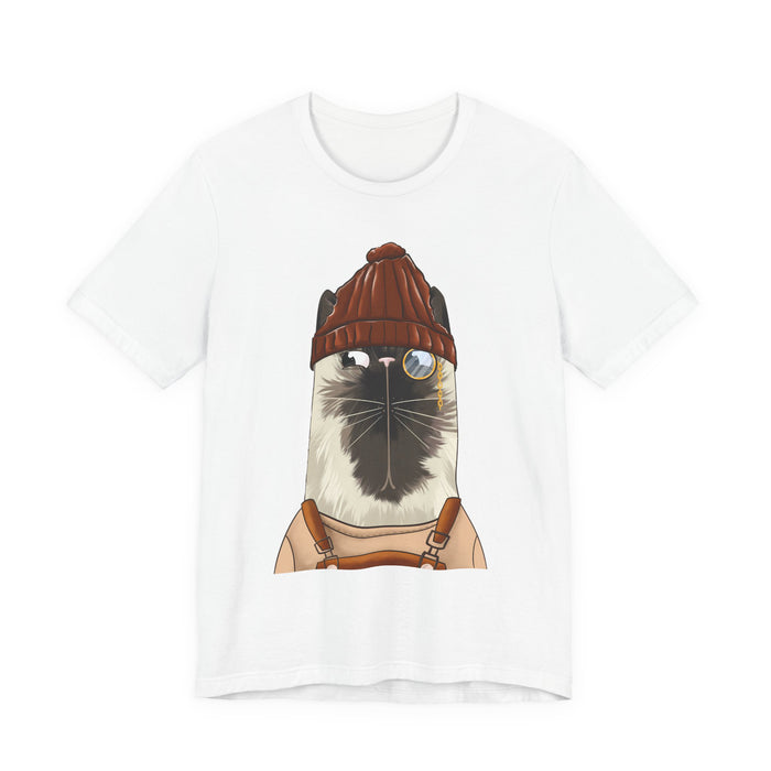 Professor Whiskers tee in White