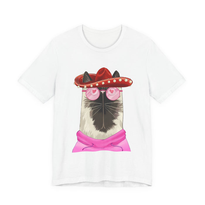 Señor Whiskers tee in White