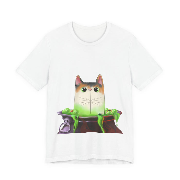 Cauldron Cat tee in White