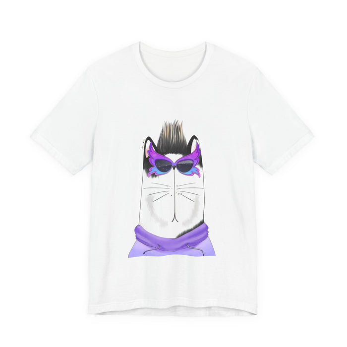 Rockstar Cat tee in White
