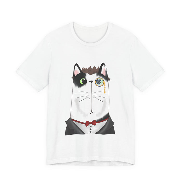 Gentleman Cat tee in White
