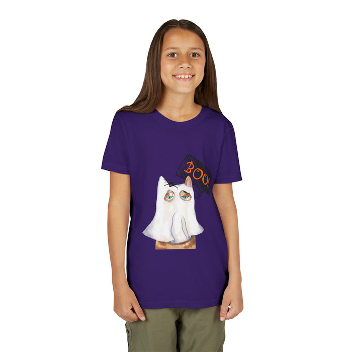 Ghost Cat tee in Team Purple