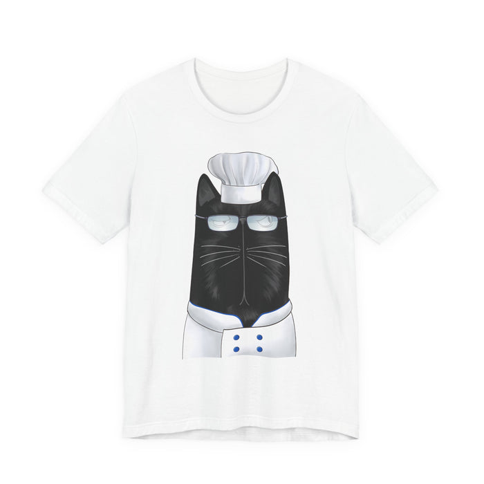 Chef Cat tee in White